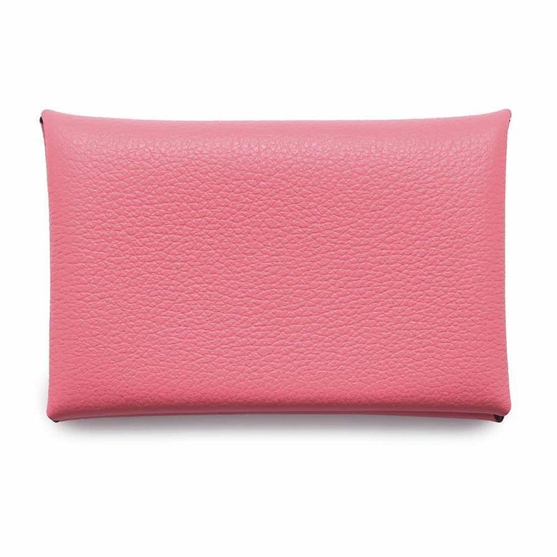 エルメス カードケース カルヴィ ローズアザレ エバーカラー W刻印 HERMES 名刺入れ