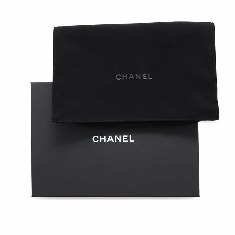 シャネル チェーンウォレット マトラッセ ココマーク ハート キャビアスキン CHANEL 財布 黒