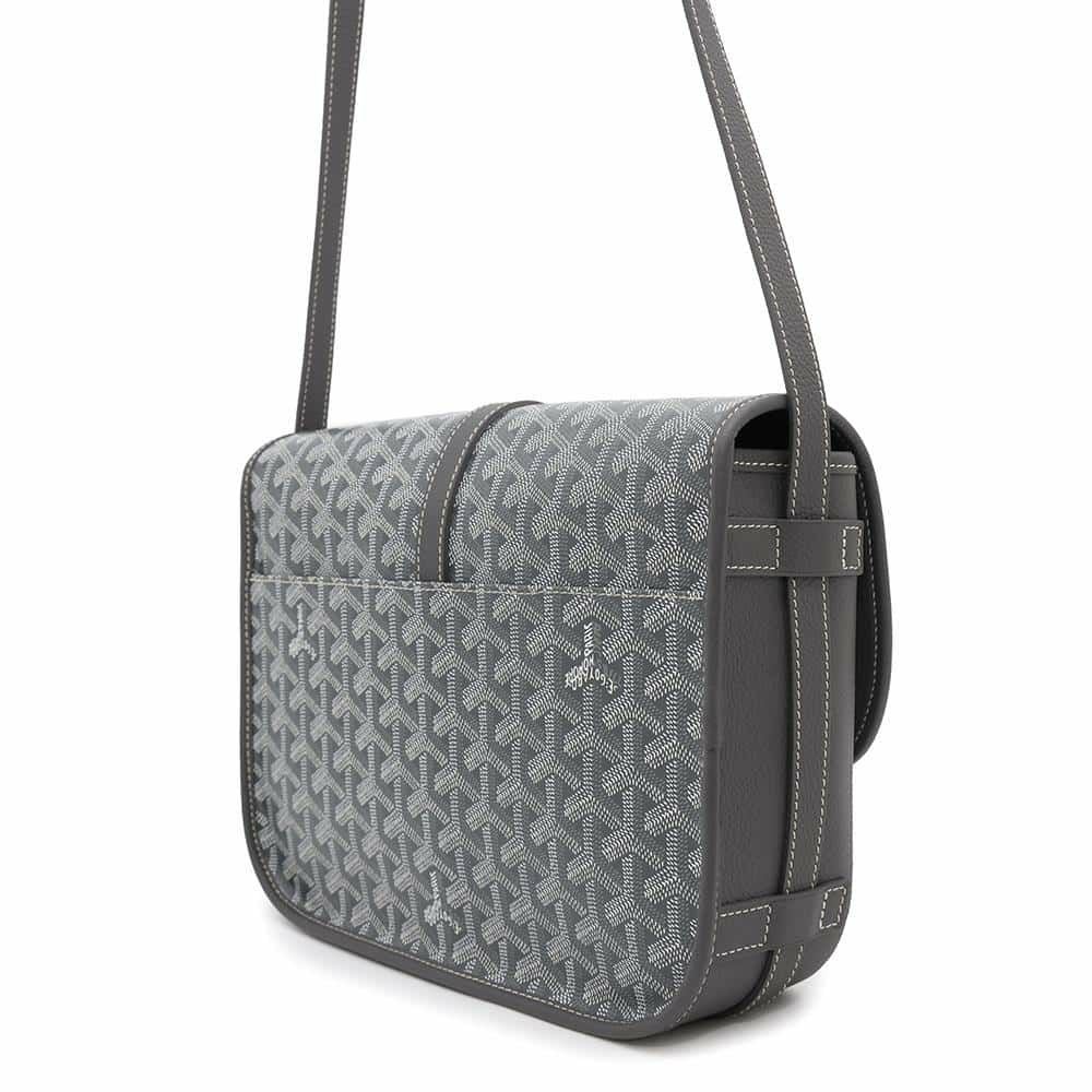 GOYARD(ゴヤール) ショルダーバッグ ベルヴェデール MM グレー×白×ライトグレー レザー グレー（灰色）系 GOYARD GOYARD Belvedere(ゴヤール ベルヴェデーレ