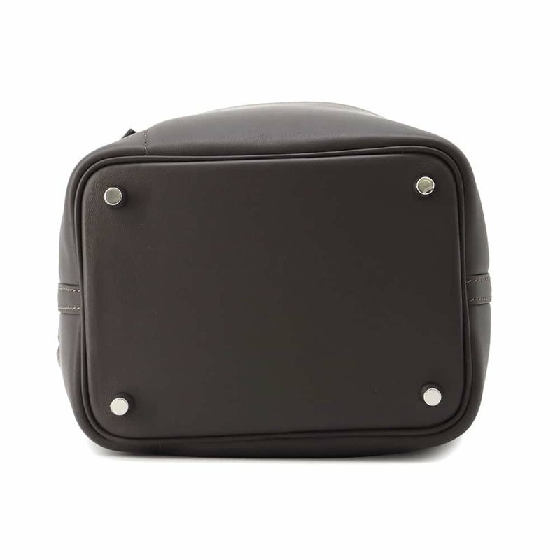 エルメス ハンドバッグ ピコタンロックPM ゴーチーム エベンヌ/シルバー金具 フェルト/スイフト W刻印