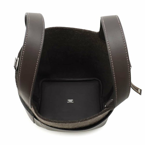 エルメス ハンドバッグ ピコタンロックPM ゴーチーム エベンヌ/シルバー金具 フェルト/スイフト W刻印