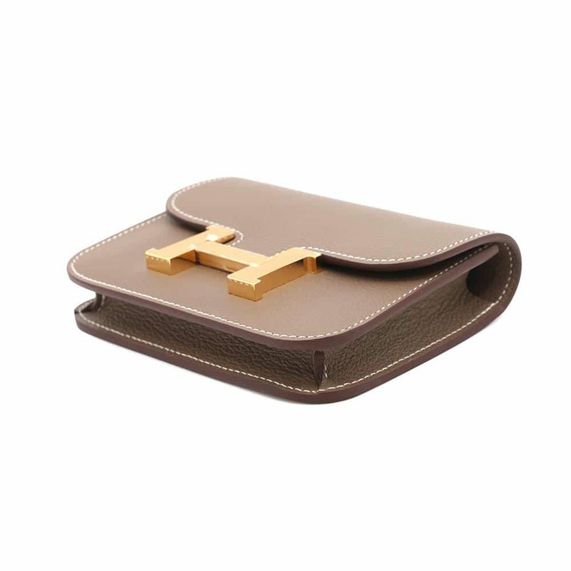 エルメス 財布 コンスタンス スリム エトゥープ/ゴールド金具 エバーカラー W刻印 HERMES 財布