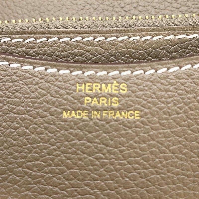 エルメス 財布 コンスタンス スリム エトゥープ/ゴールド金具 エバーカラー W刻印 HERMES 財布