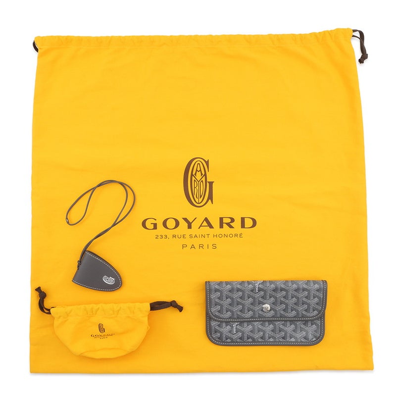 ゴヤール トートバッグ サンルイPM クリップ付 PVC/レザー STLCROPMLTY51CL51P GOYARD ポーチ付き