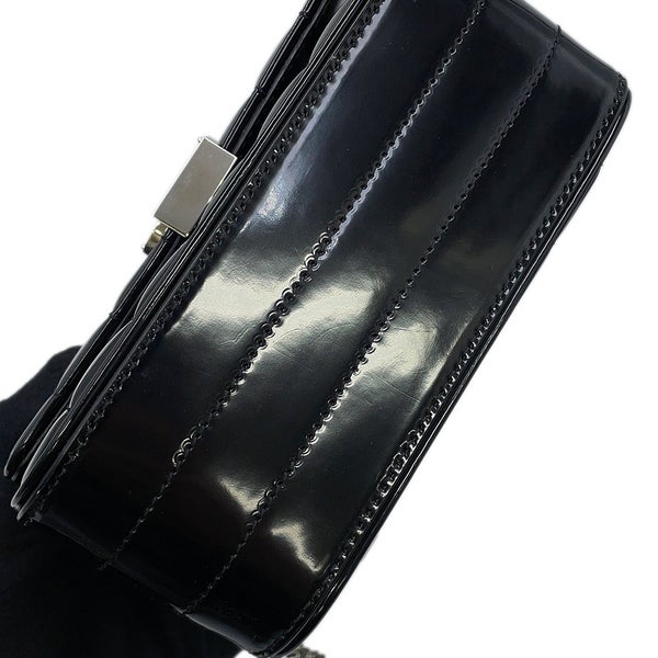 サンローランパリ チェーンショルダーバッグ ヴィッキー スモール パテントレザー 538439 SAINT LAURENT PARIS 黒
