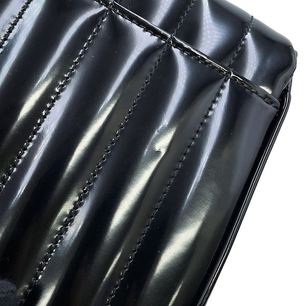 サンローランパリ チェーンショルダーバッグ ヴィッキー スモール パテントレザー 538439 SAINT LAURENT PARIS 黒