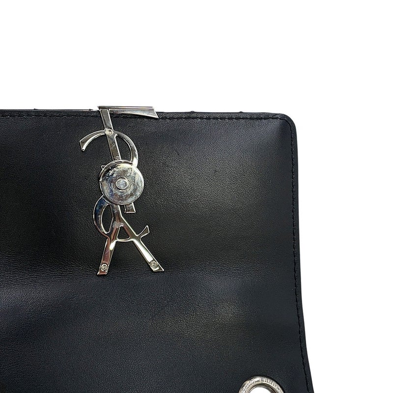 サンローランパリ チェーンショルダーバッグ ヴィッキー スモール パテントレザー 538439 SAINT LAURENT PARIS 黒