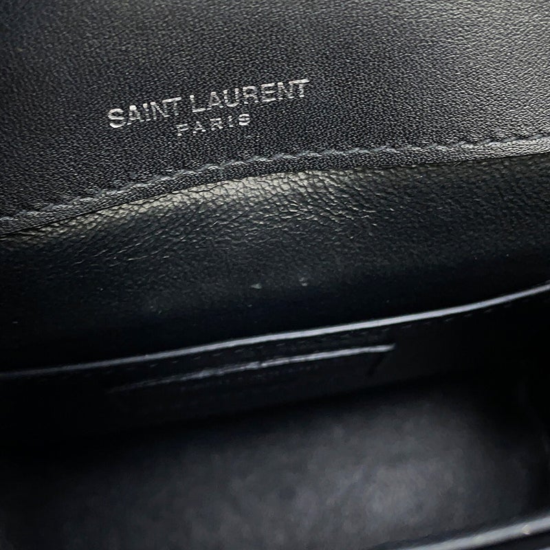 サンローランパリ チェーンショルダーバッグ ヴィッキー スモール パテントレザー 538439 SAINT LAURENT PARIS 黒