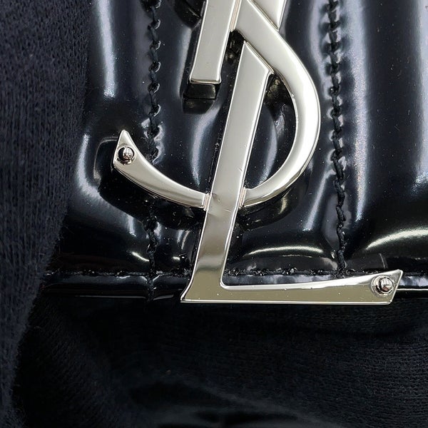サンローランパリ チェーンショルダーバッグ ヴィッキー スモール パテントレザー 538439 SAINT LAURENT PARIS 黒