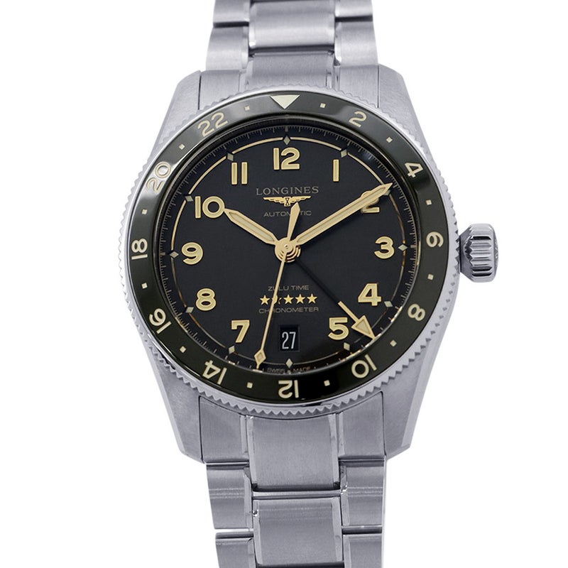 ロンジン スピリット ズールータイム L3.802.4.63.6 LONGINES 腕時計 アンスラサイト文字盤