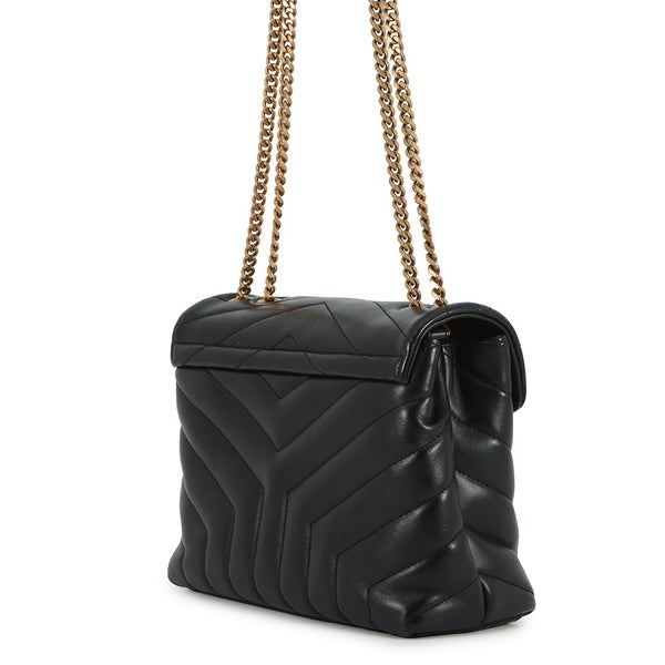サンローランパリ チェーンショルダーバッグ ルル スモール カーフレザー 494699 SAINT LAURENT PARIS 黒