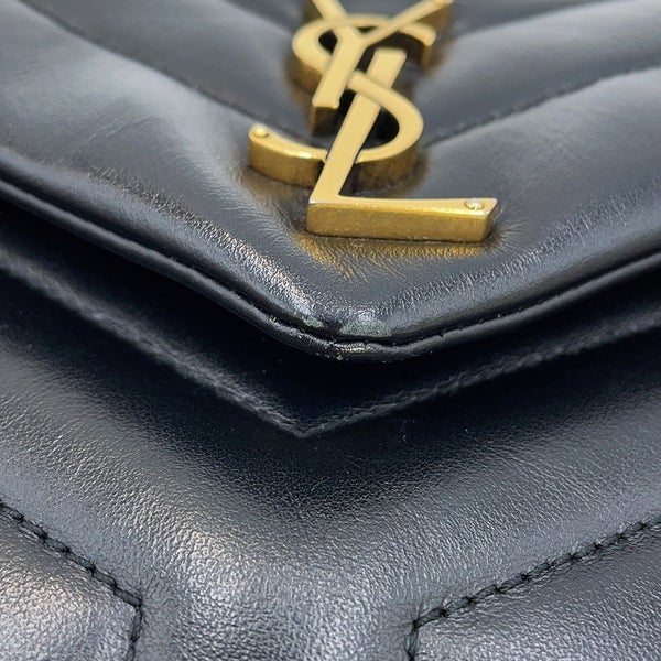 サンローランパリ チェーンショルダーバッグ ルル スモール カーフレザー 494699 SAINT LAURENT PARIS 黒