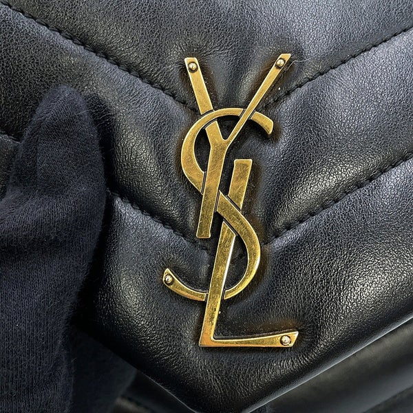 サンローランパリ チェーンショルダーバッグ ルル スモール カーフレザー 494699 SAINT LAURENT PARIS 黒