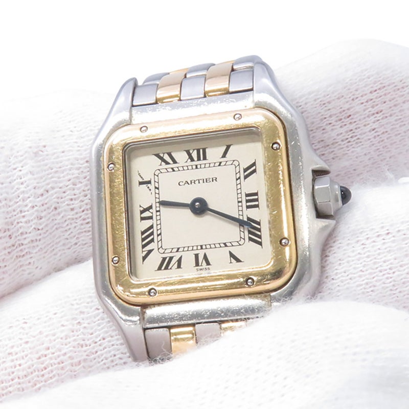 カルティエ パンテール 2ロウ SM W25029B6 Cartier 腕時計 アイボリー文字盤 クォーツ