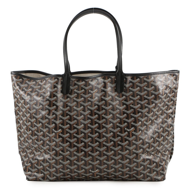 ゴヤール トートバッグ サンルイPM PVC レザー STLOUIPMLTY01CL01P GOYARD ポーチ付き 黒 ヘリンボーン