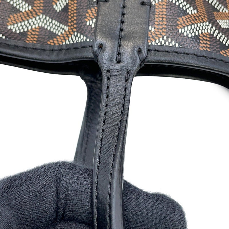 ゴヤール トートバッグ サンルイPM PVC レザー STLOUIPMLTY01CL01P GOYARD ポーチ付き 黒 ヘリンボーン