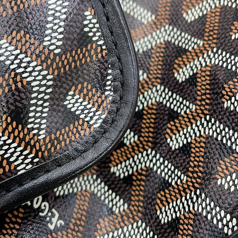 ゴヤール トートバッグ サンルイPM PVC レザー STLOUIPMLTY01CL01P GOYARD ポーチ付き 黒 ヘリンボーン