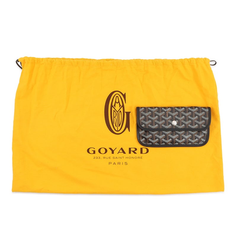 ゴヤール トートバッグ サンルイPM PVC レザー STLOUIPMLTY01CL01P GOYARD ポーチ付き 黒 ヘリンボーン