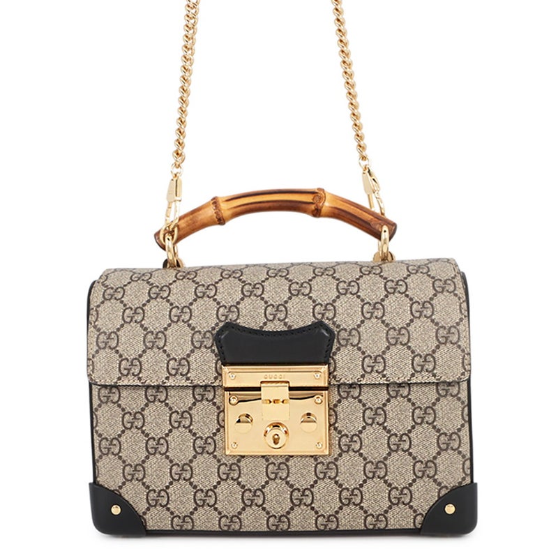 グッチ ハンドバッグ パドロック GGスモール バンブー GGスプリーム 603221 GUCCI 2wayショルダーバッグ