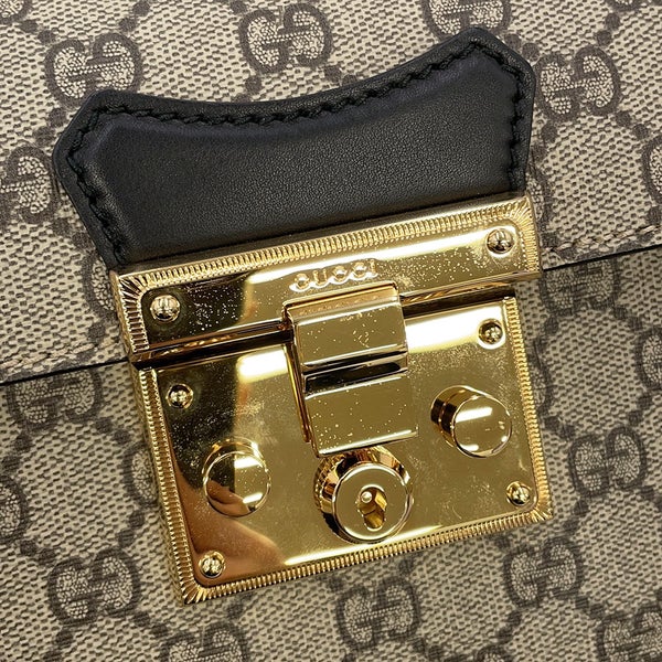 グッチ ハンドバッグ パドロック GGスモール バンブー GGスプリーム 603221 GUCCI 2wayショルダーバッグ