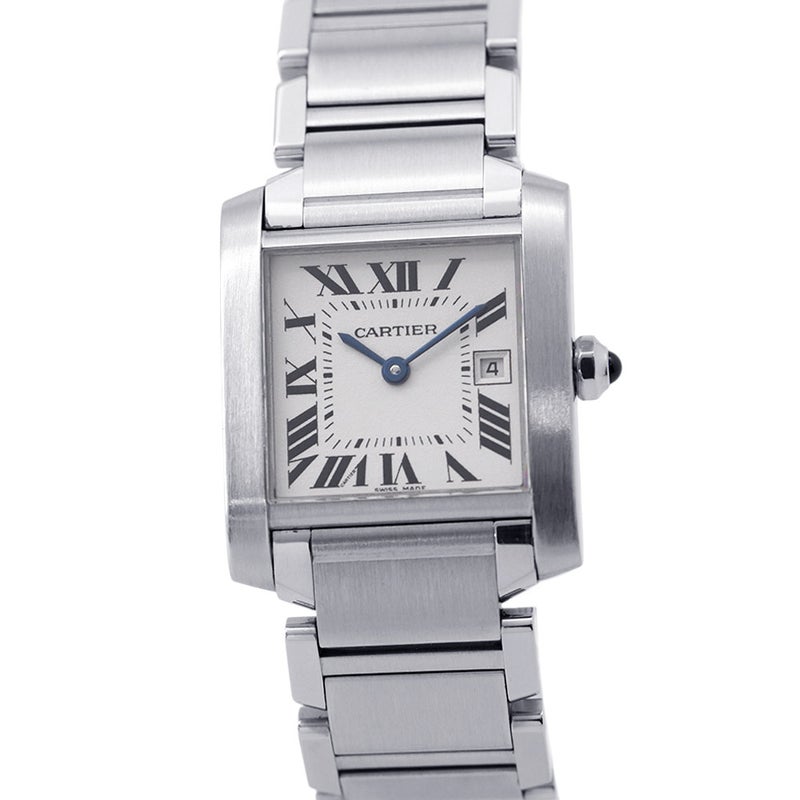 カルティエ タンク フランセーズ MM W51011Q3 Cartier 腕時計 白文字盤 クォーツ