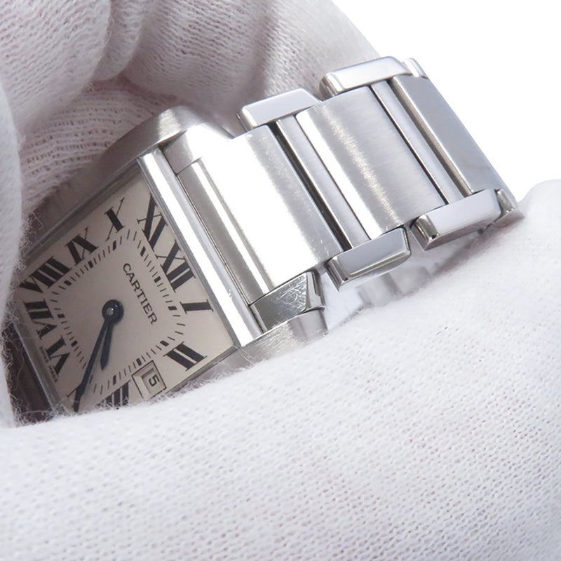 カルティエ タンク フランセーズ MM W51011Q3 Cartier 腕時計 白文字盤 クォーツ