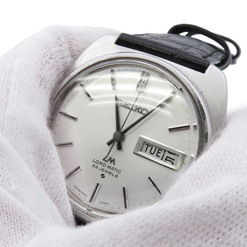 セイコー ロードマチック 5606-7130 SEIKO 腕時計 シルバー文字盤