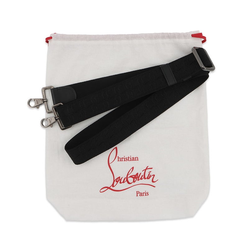 クリスチャン・ルブタン ショルダーバッグ ジップ N フラップ キャンバス 1245217 Christian Louboutin 黒