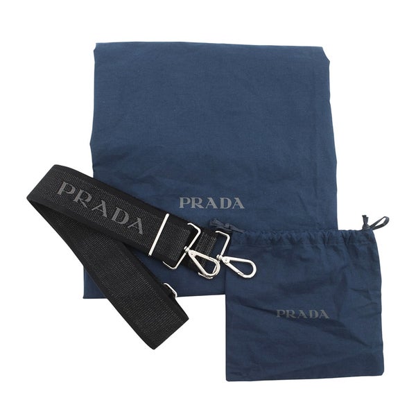プラダ トートバッグ ドリル DRILL ロゴ キャンバス 1BG395 PRADA 2wayショルダーバッグ 黒