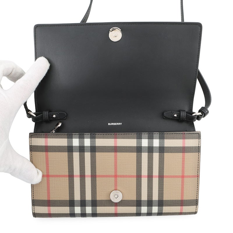 バーバリー ショルダーウォレット ハンナ ヴィンテージチェック PVC 80151351 BURBERRY 財布
