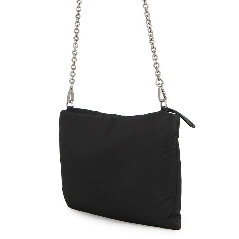 プラダ チェーンショルダーバッグ トライアングルロゴ ナイロン 1BF082 PRADA 黒