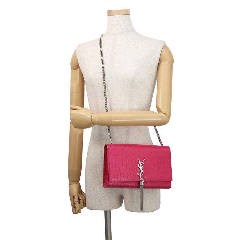 サンローランパリ ショルダーバッグ ケイト クロコ型押しレザー 354119 SAINT LAURENT PARIS