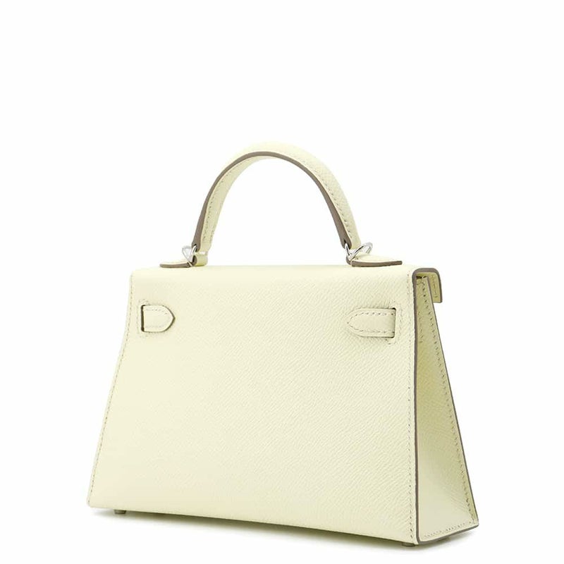 エルメス ハンドバッグ ミニケリードゥ 外縫い ジョーヌミルトン/エレクトラム金具 エプソン W刻印 2wayショルダー