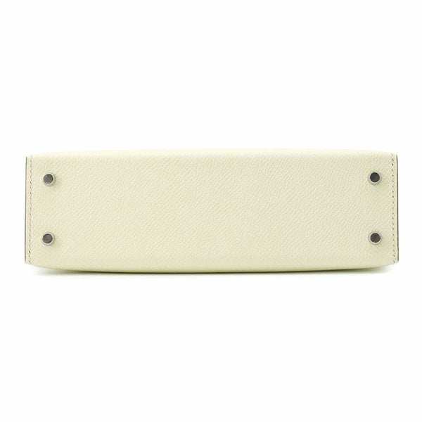 エルメス ハンドバッグ ミニケリードゥ 外縫い ジョーヌミルトン/エレクトラム金具 エプソン W刻印 2wayショルダー