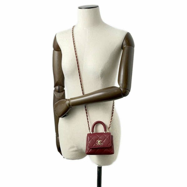 シャネル ハンドバッグ ココハンドル マトラッセ マイクロ キャビアスキン AP4245 CHANEL 2wayチェーンショルダーバッグ