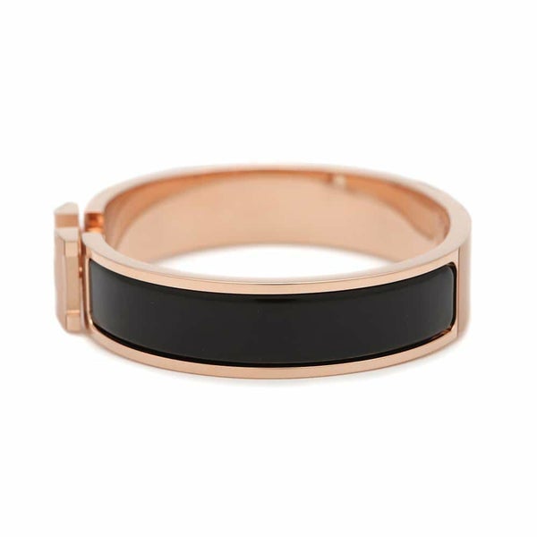 エルメス ブレスレット クリックH クリッククラックPM ブラック/ピンクゴールド金具 HERMES アクセサリー 黒