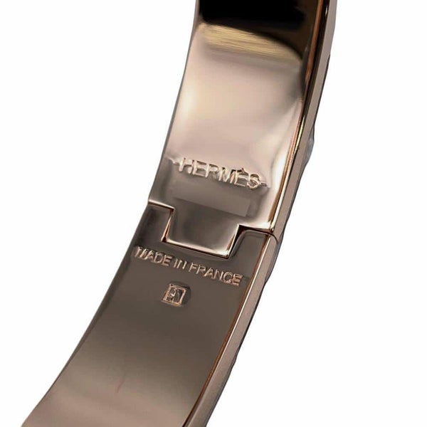 エルメス ブレスレット クリックH クリッククラックPM ブラック/ピンクゴールド金具 HERMES アクセサリー 黒