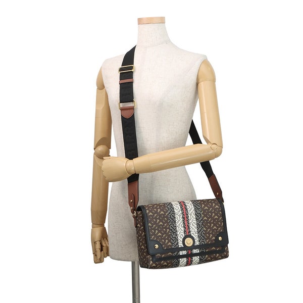 バーバリー ショルダーバッグ TBモノグラム ストライプ メッセンジャー PVC レザー 8031748 BURBERRY