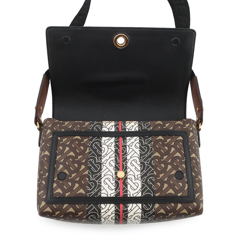 バーバリー ショルダーバッグ TBモノグラム ストライプ メッセンジャー PVC レザー 8031748 BURBERRY