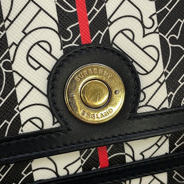 バーバリー ショルダーバッグ TBモノグラム ストライプ メッセンジャー PVC レザー 8031748 BURBERRY