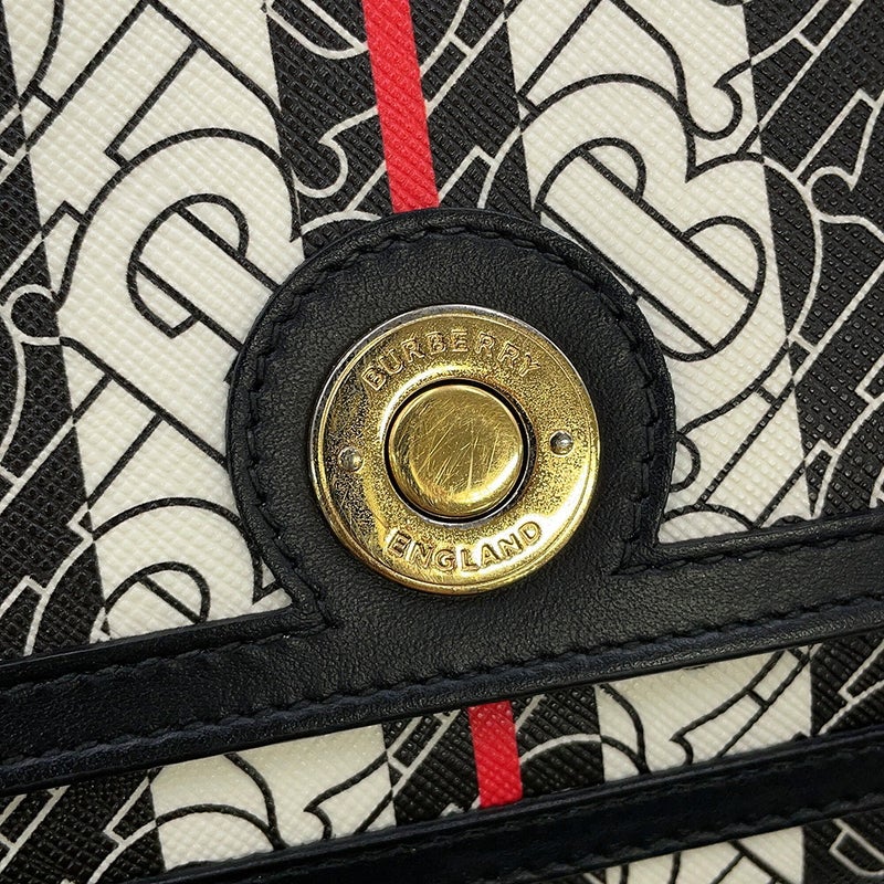 バーバリー ショルダーバッグ TBモノグラム ストライプ メッセンジャー PVC レザー 8031748 BURBERRY