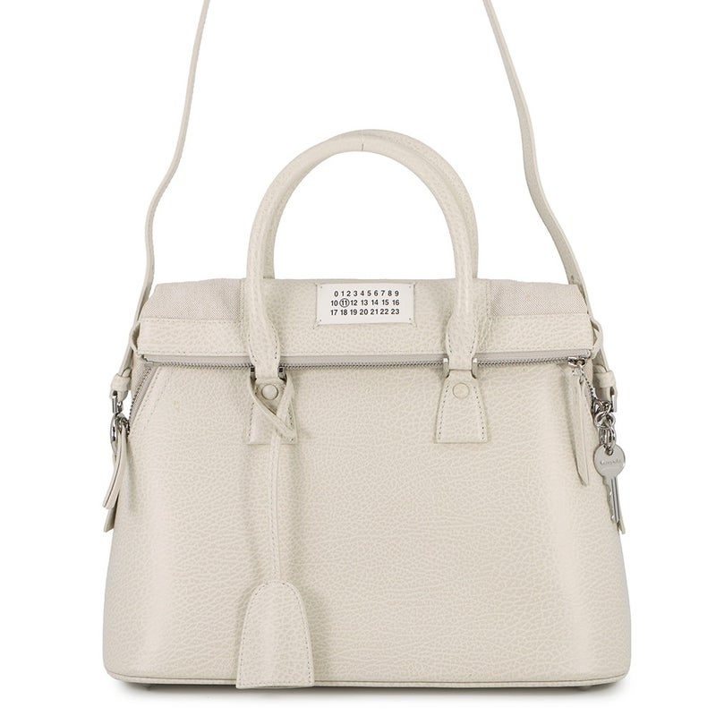 メゾンマルジェラ ハンドバッグ 5AC ミディアム レザー キャンバス S56WG0093 Maison Margiela 2way 白 セール品
