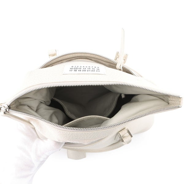メゾンマルジェラ ハンドバッグ 5AC ミディアム レザー キャンバス S56WG0093 Maison Margiela 2way 白 セール品