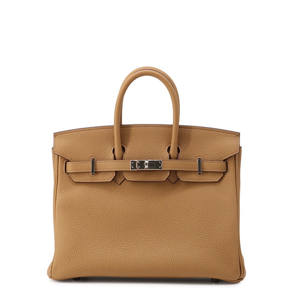 エルメス バーキン25 ビスキュイ/シルバー金具 トゴ U刻印 HERMES