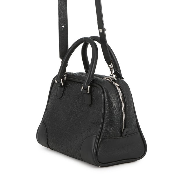 ロエベ ハンドバッグ リピートアナグラム アマソナ75 スモール レザー 301.55.L01 LOEWE 2wayショルダーバッグ 黒