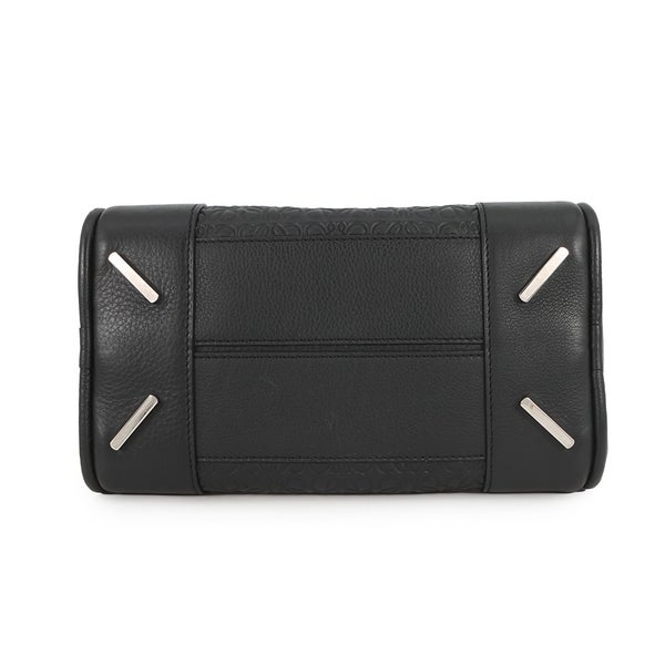 ロエベ ハンドバッグ リピートアナグラム アマソナ75 スモール レザー 301.55.L01 LOEWE 2wayショルダーバッグ 黒