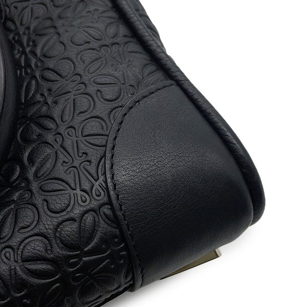 ロエベ ハンドバッグ リピートアナグラム アマソナ75 スモール レザー 301.55.L01 LOEWE 2wayショルダーバッグ 黒