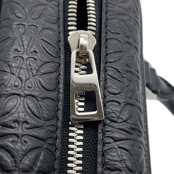 ロエベ ハンドバッグ リピートアナグラム アマソナ75 スモール レザー 301.55.L01 LOEWE 2wayショルダーバッグ 黒