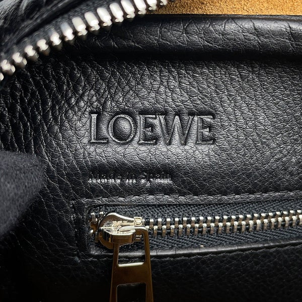 ロエベ ハンドバッグ リピートアナグラム アマソナ75 スモール レザー 301.55.L01 LOEWE 2wayショルダーバッグ 黒