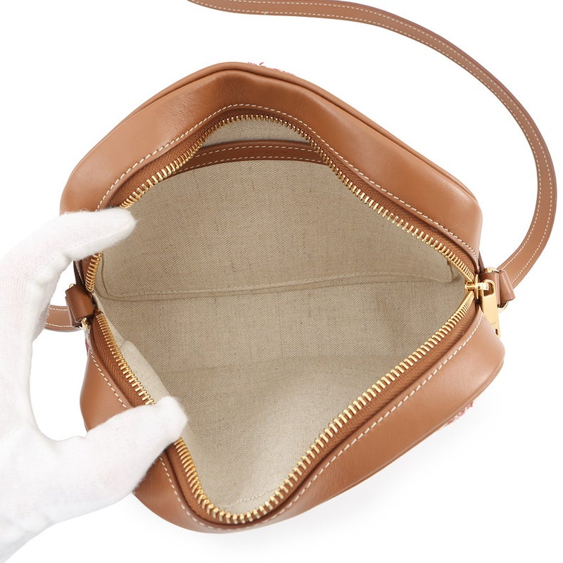 セリーヌ ショルダーバッグ トリオンフ キャンバス/レザー 194332CS8 CELINE バッグ 白